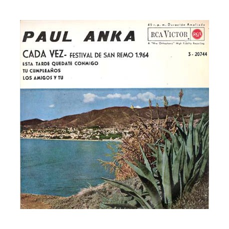 Paul Anka ‎– Ogni Volta / Stasera Resta Con Me / Il Tuo Compleanno / Gli Amici E Tu